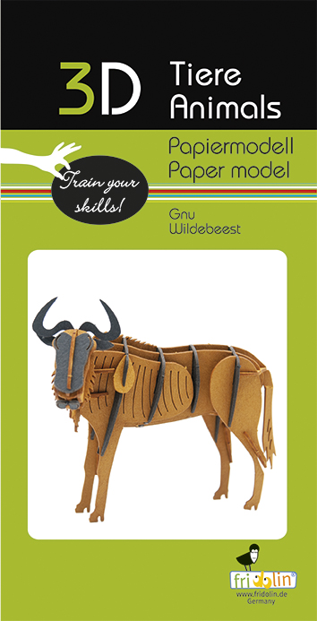 3D-pappersmodell, Gnu - 2