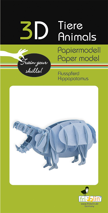 3D-pappersmodell, Flodhäst - 2