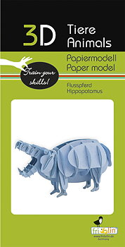 3D-pappersmodell, Flodhäst