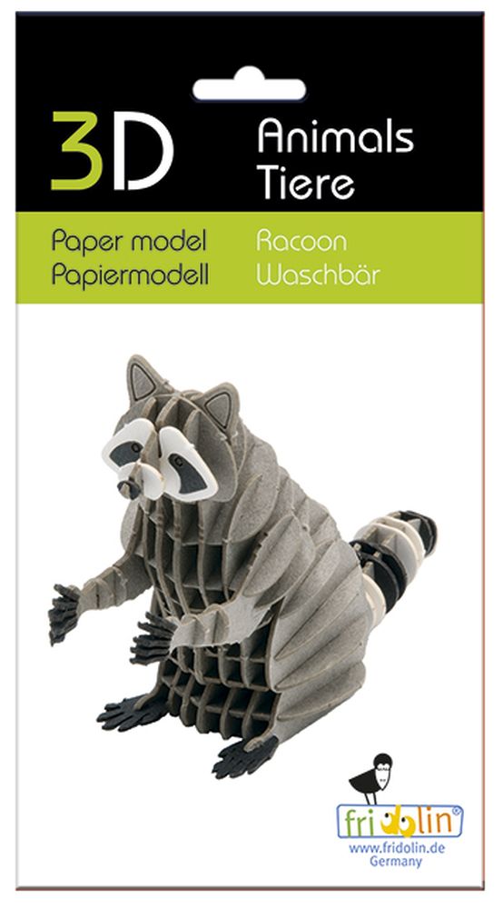 3D-pappersmodell, Tvättbjörn