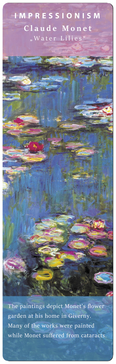 Bogmærke i pap, Åkander II, Claude Monet TEMA-produkt