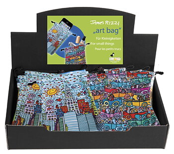 Art Bags, James Rizzi, Borddisplay med 24 stk. TEMA-produkt