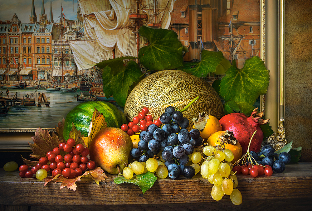 Still Life with Fruits, puslespil med 1500 brikker (C-151868)