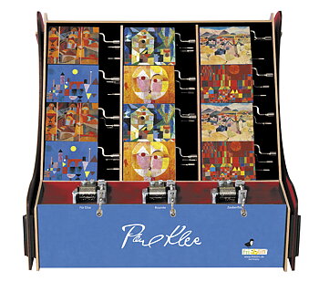 Speldosor, Art & Music Box-display, Paul Klee, Bordsdisplay med 36 st.+3 st. demo., TEMA-produkt