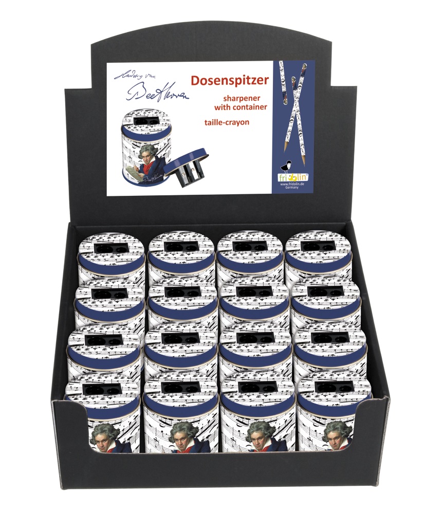 Blyantspidsere, Ludwig van Beethoven, Borddisplay med 16 stk. TEMA-produkt