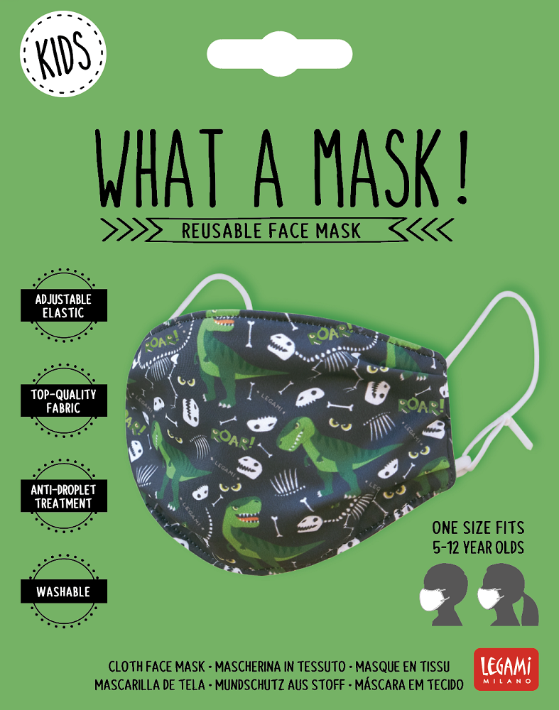 Munskydd/Ansiktsmask av tyg, Kids size, Dinosaur - 2