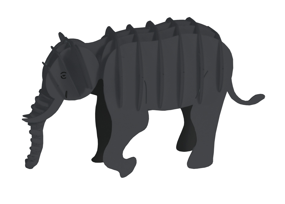3D-pappersmodell, Elefant