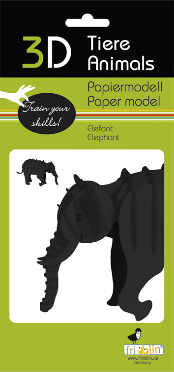 3D-pappersmodell, Elefant - 2