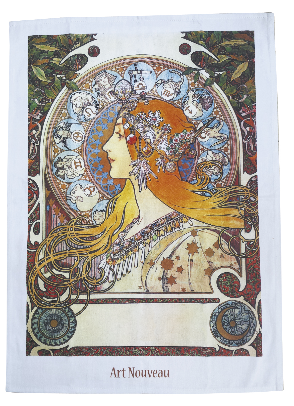 Diskhandduk, Art Nouveau, Zodiak, TEMA-produkt