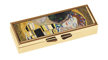 7-dagars pillerask med spegel, Gustav Klimt, Kyssen