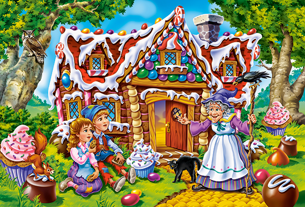 Hansel and Gretel, 40-bitarspussel Maxi (B-040285)