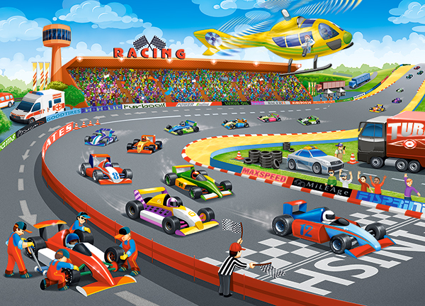 Formula Racing, 120-bitarspussel (B-13470)