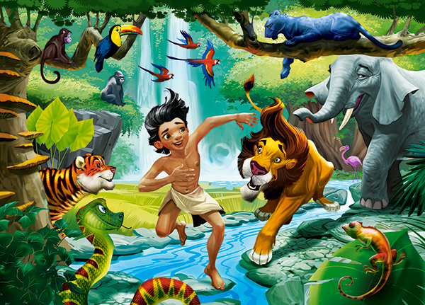 Jungle Book, puslespil med 120 brikker (B-13487)