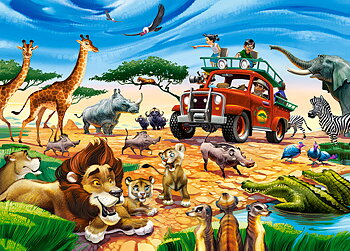 Safari Adventure, puslespil med 180 brikker (B-018390)