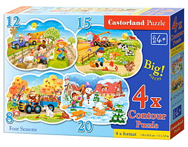 Castorland, 4 pussel i en ask, Ordinarie sortiment