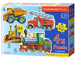Castorland, 4 pussel i en ask, KIDEK Tema