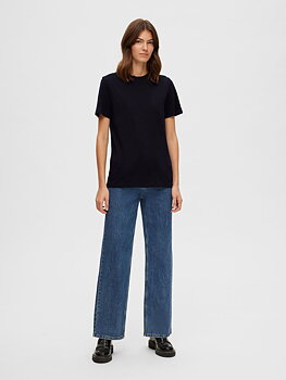 Selected Femme O-neck Classic T-shirt Black