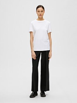 Selected Femme O-neck Classic T-shirt White