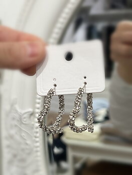 VACC Diamond Heart Earrings Silver