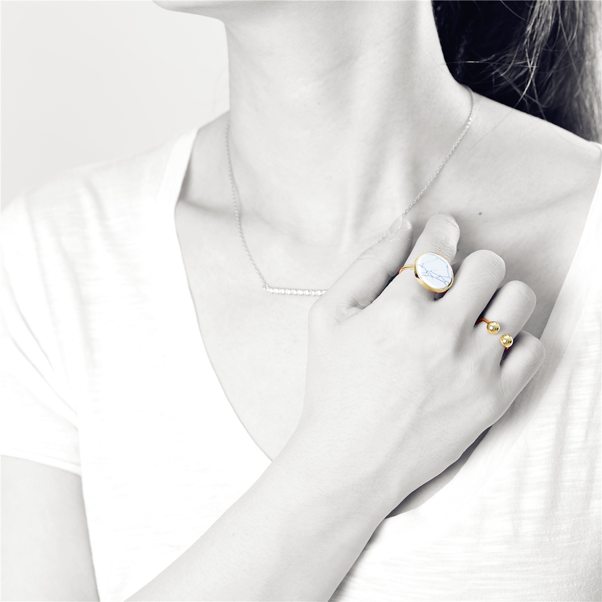 V Jewelry Lill Ring gp - 2