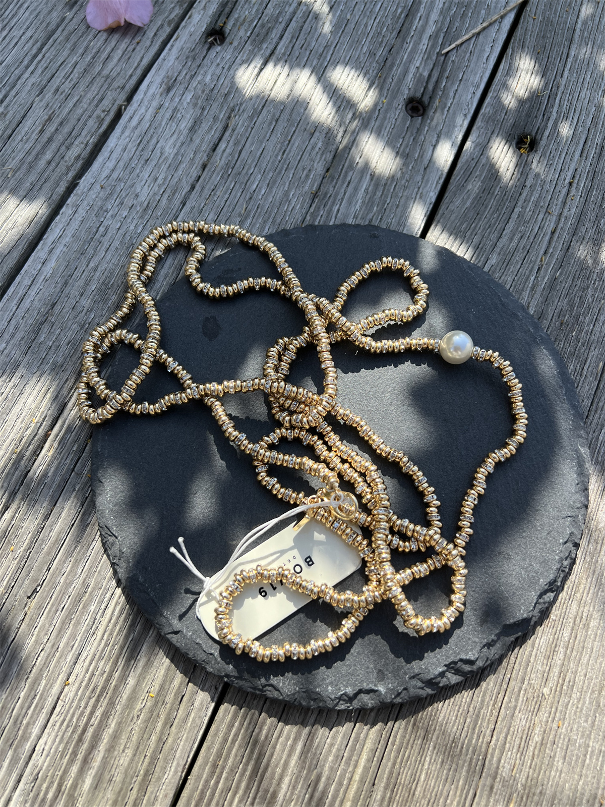 BOW19 Glow Long Necklace Gold