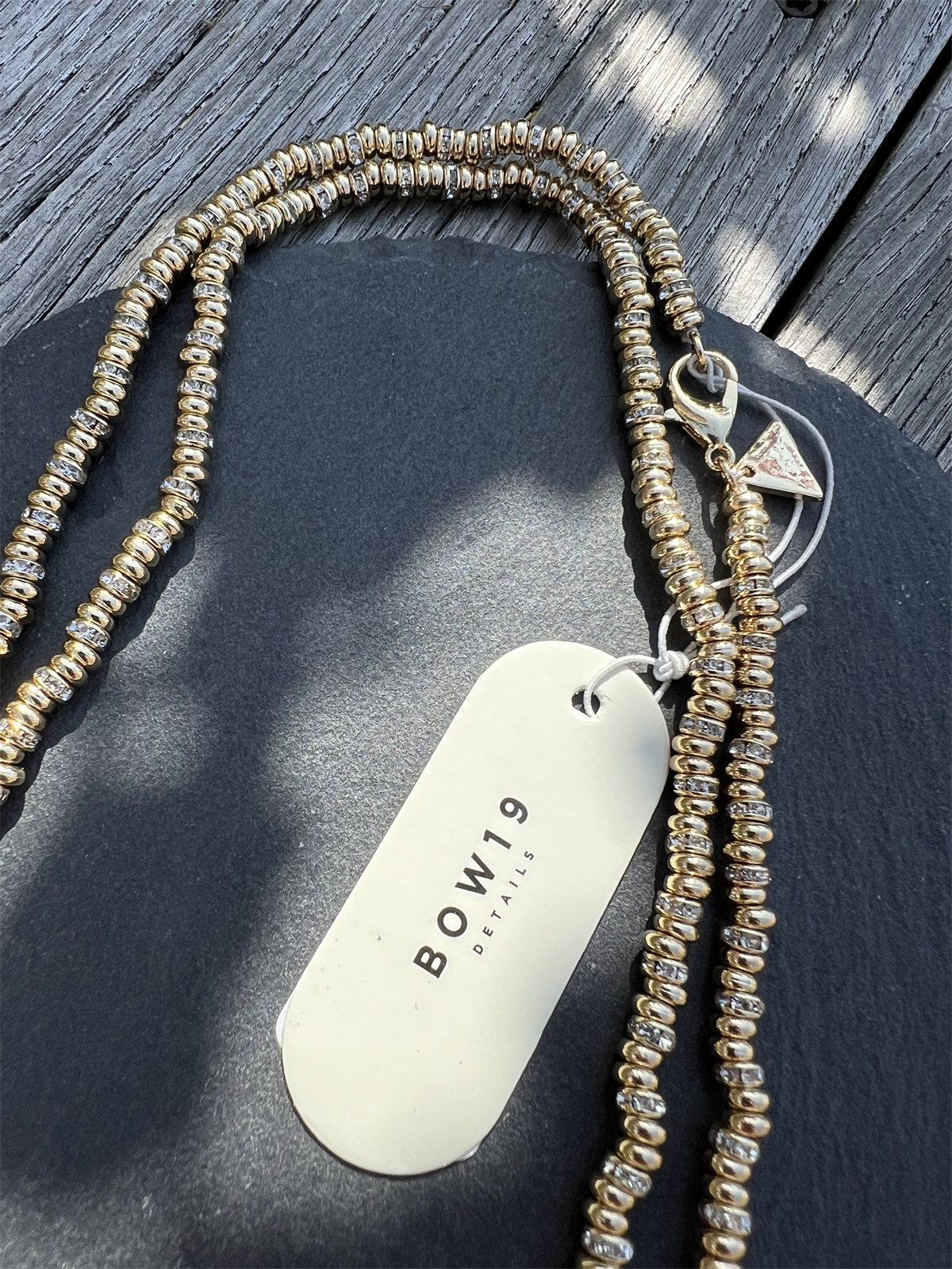 BOW19 Glow Long Necklace Gold - 3