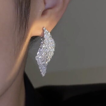 VACC Diamond Leaf Earrings