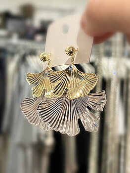 VACC Ginkgo Leaf Earrings Silver / Gold