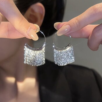 VACC Long tassel earrings silver