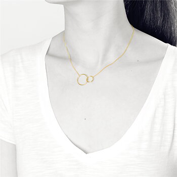V Jewelry Mia Halsband 2 ringar gp