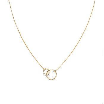 V Jewelry Mia Halsband 2 ringar gp