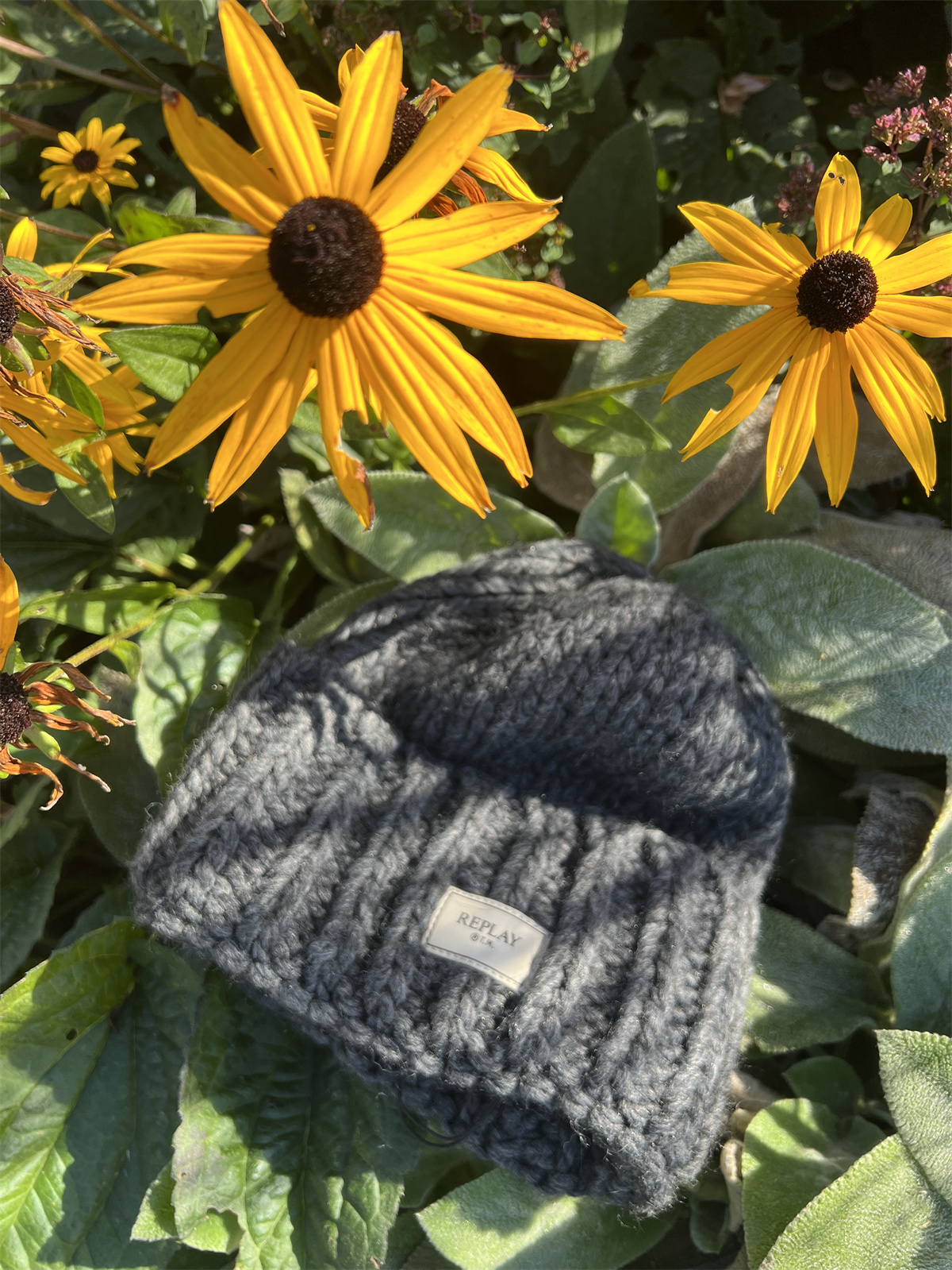 Replay Wool Blend Beanie Dark Grey Melange - 2