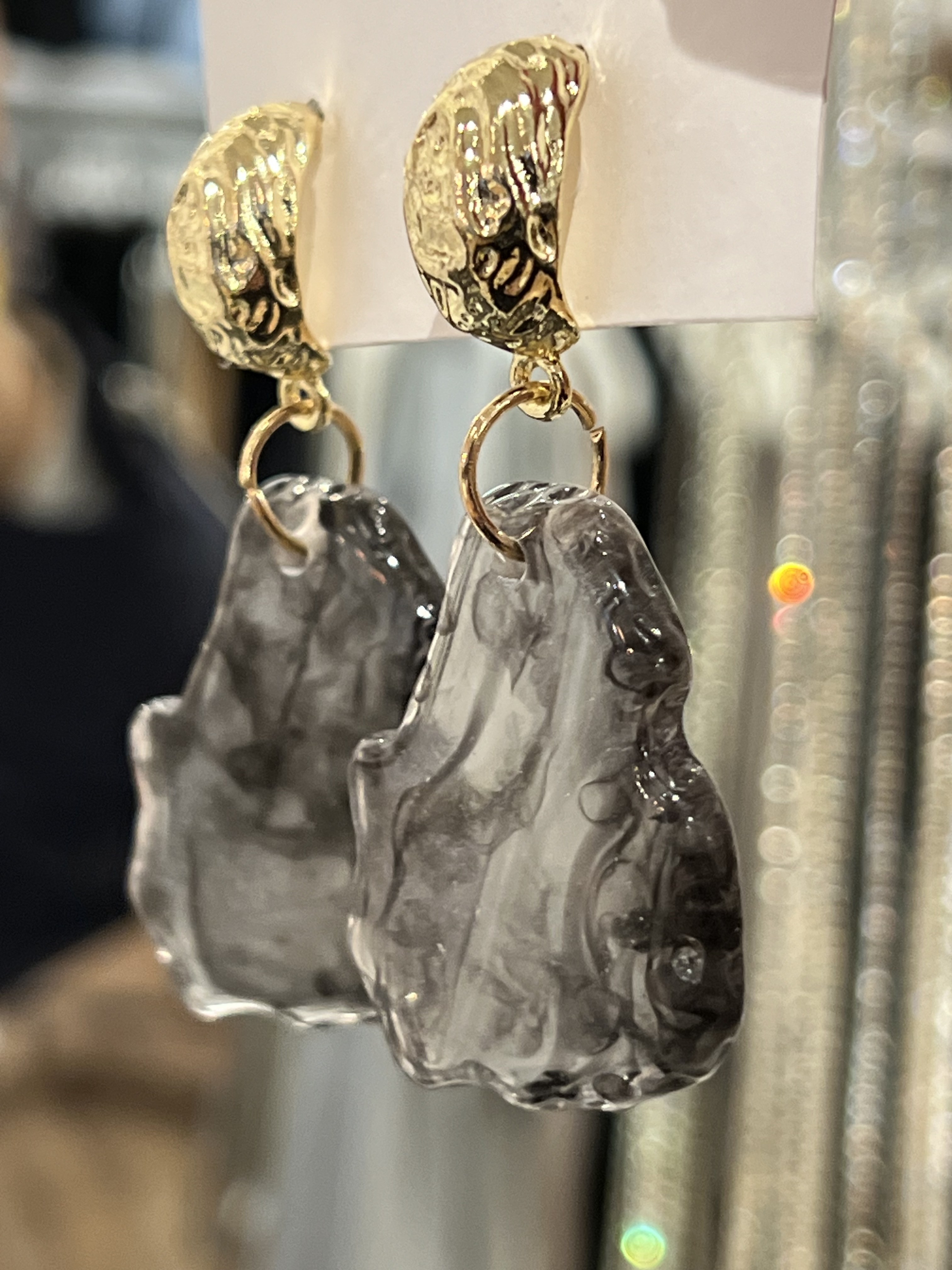 VACC Ink Painting Earrings Black / Gold