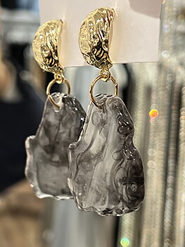 VACC Ink Painting Earrings Black / Gold