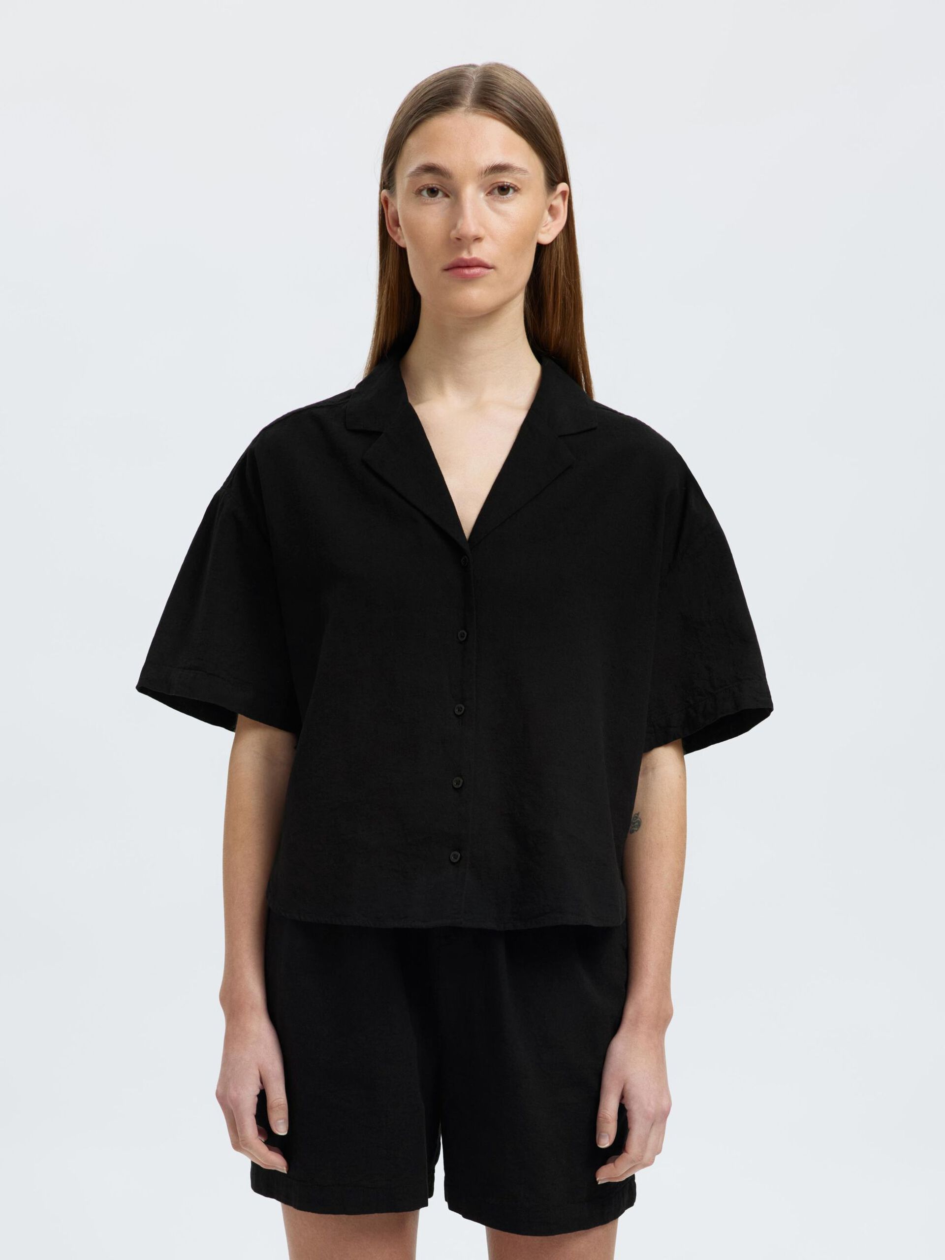 Selected Femme Luisa Linen Short Sleeve Shirt - 3