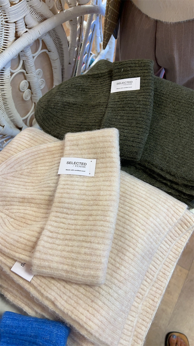 Selected Femme Lulu Linna Knit Beanie Malamata Mel. - 2