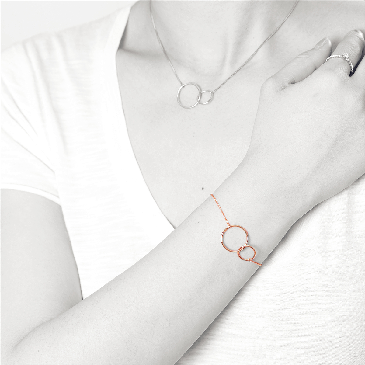 V Jewelry Mia Armband 2 ringar rgp - 2