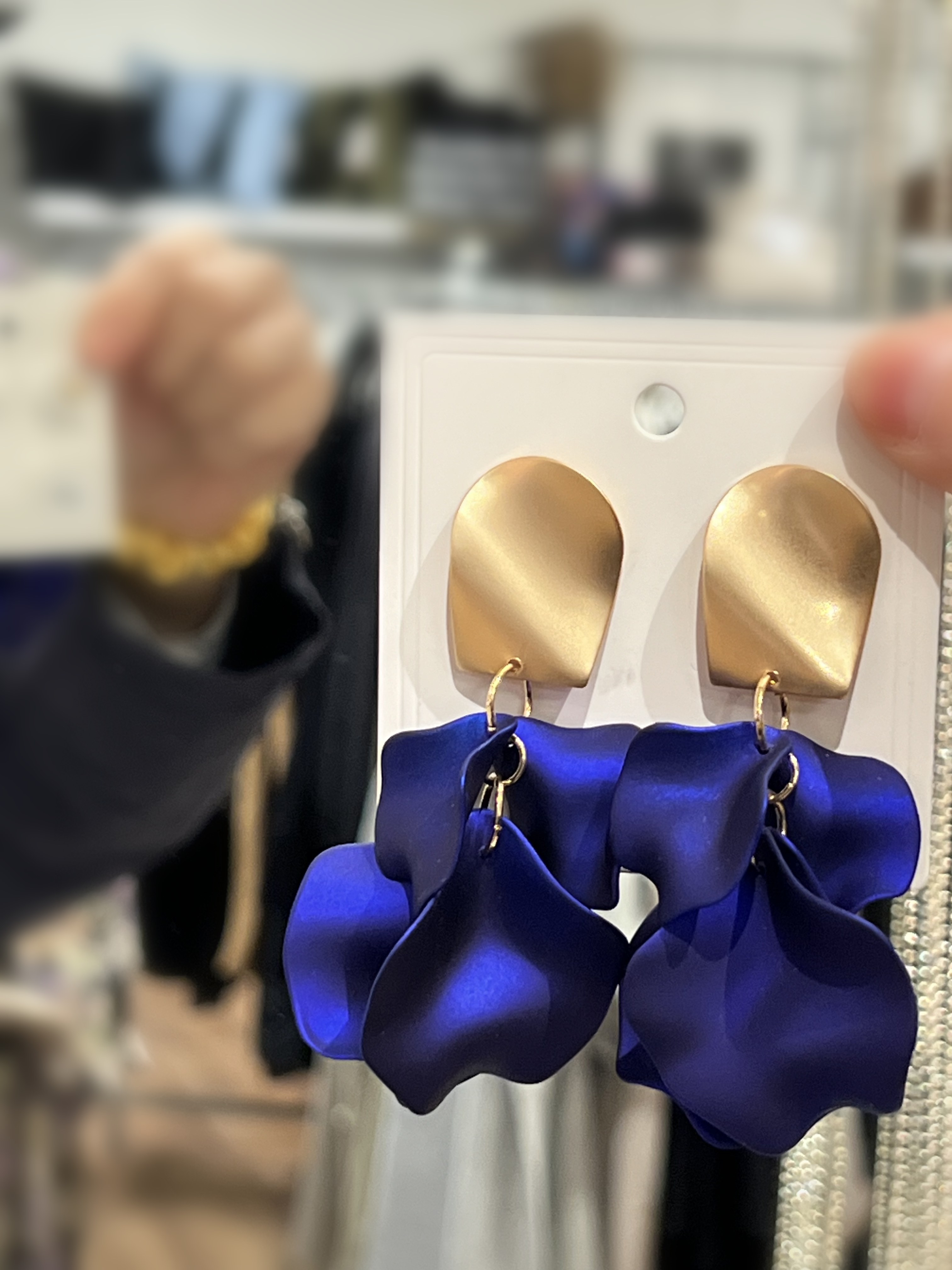 VACC Petal Earrings Blue / Gold