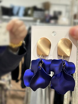 VACC Petal Earrings Blue / Gold