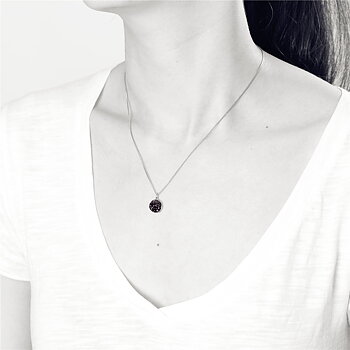V Jewelry Lizz halsband 10mm coffee kristall Platinum