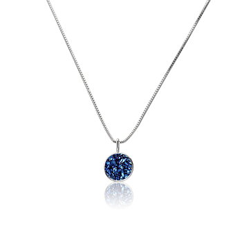V Jewelry Lizz halsband 10mm sapphire kristall Platinum