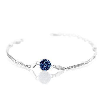 V Jewelry Lizz armband 8mm sapphire kristall Platinum