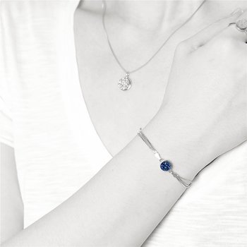 V Jewelry Lizz armband 8mm sapphire kristall Platinum