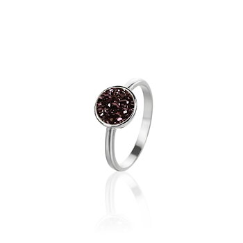 V Jewelry Lizz ring 8mm coffee kristall Platinum