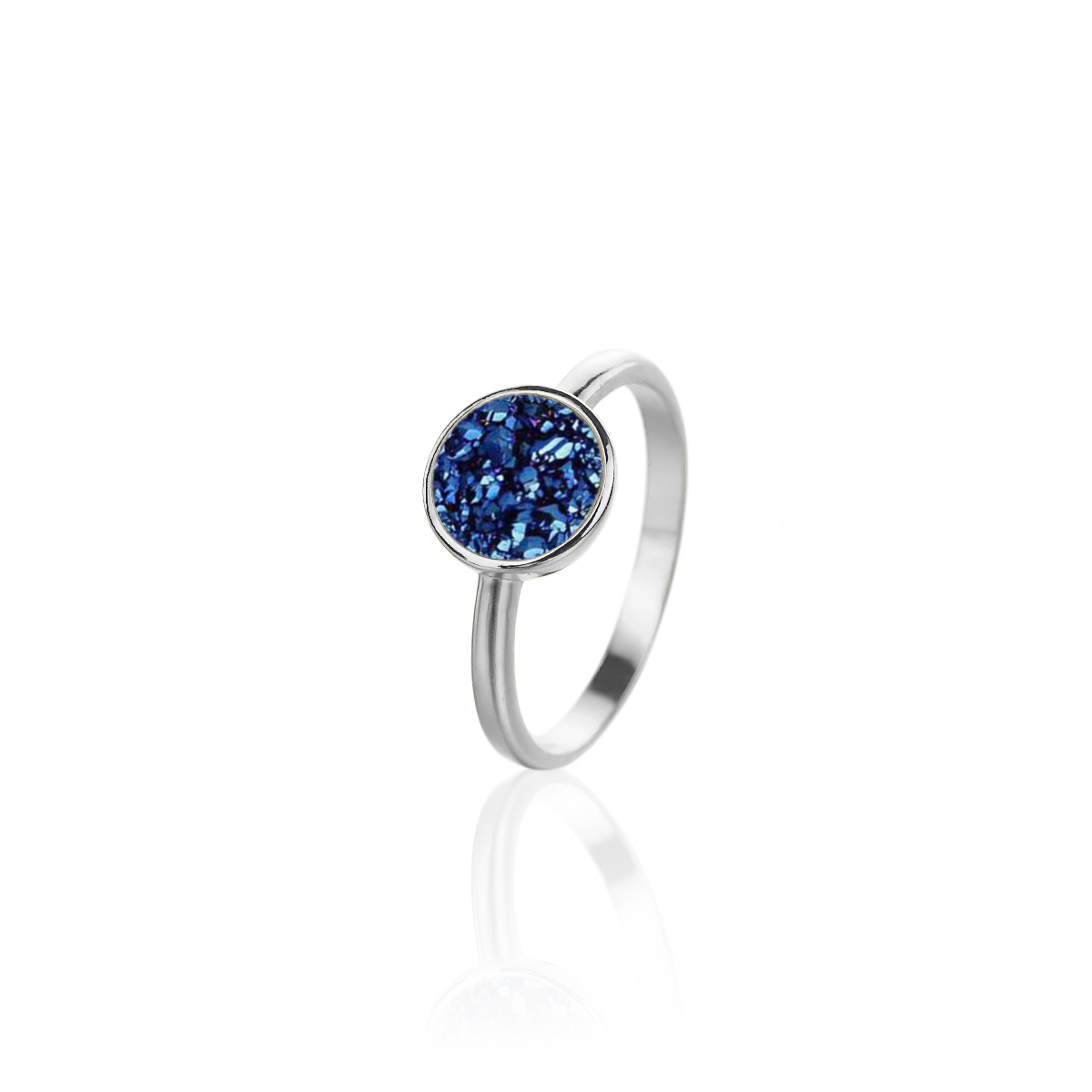 V Jewelry Lizz ring 8mm sapphire kristall Platinum