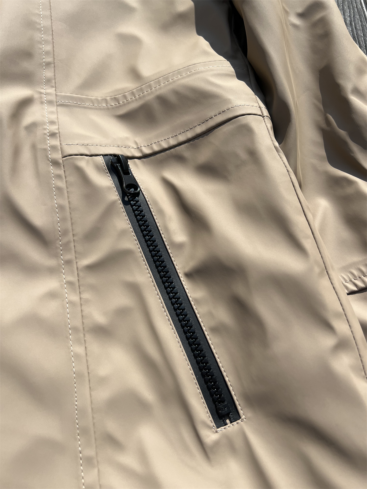 FREE/QUENT Water Repellent Rain Jacket Brown - 4
