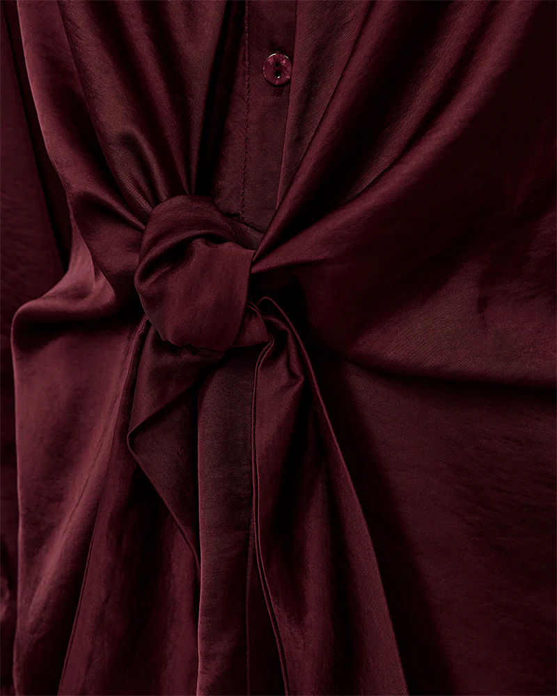 FREE/QUENT Dove Blouse Bordeaux - 3