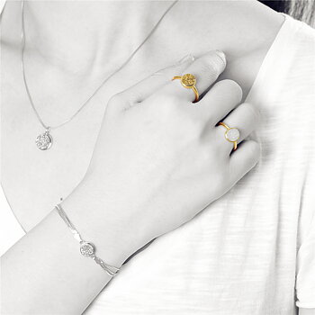 V Jewelry Lizz Ring Vit Guld