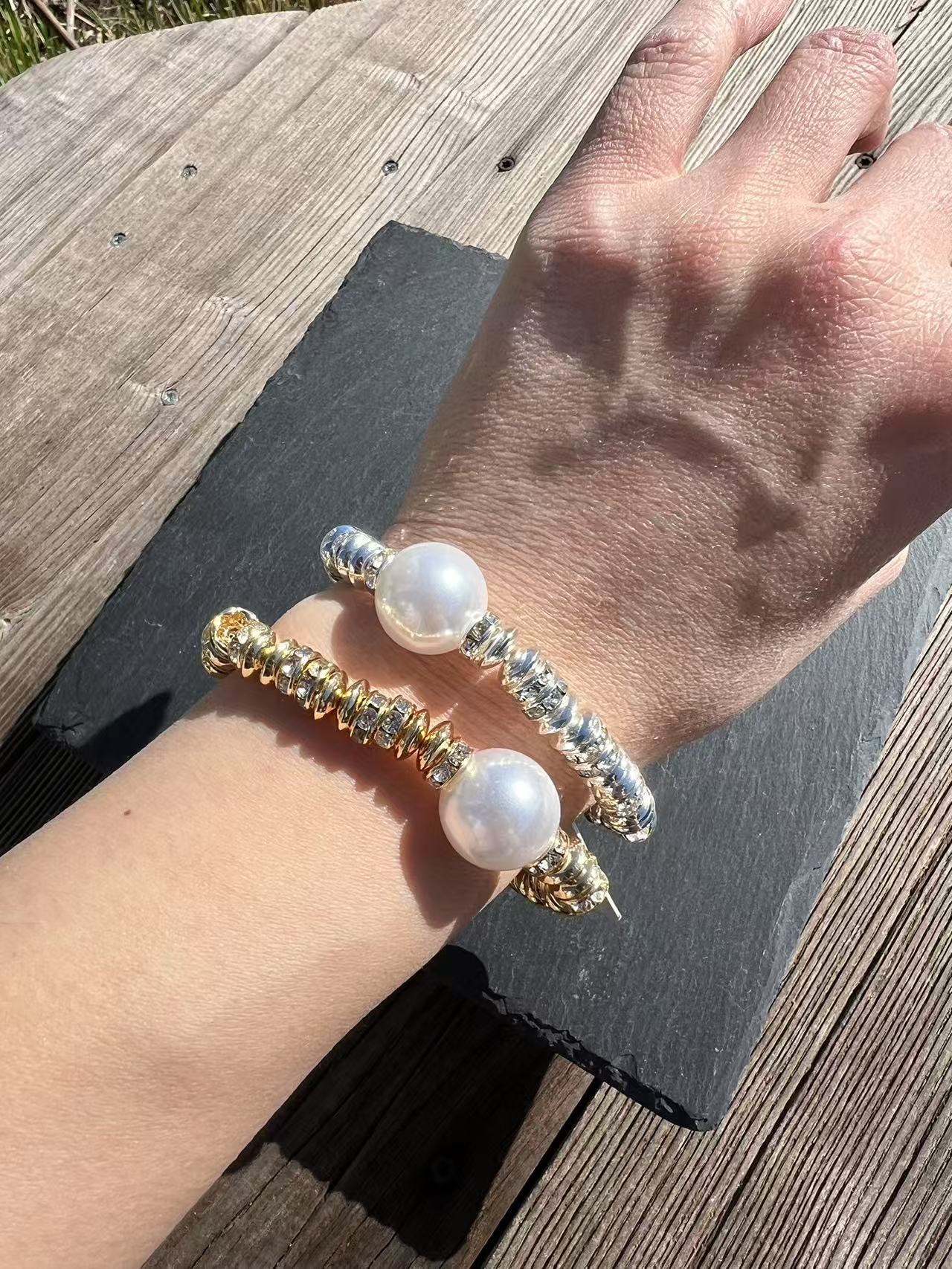 BOW19 Glow Bracelet Elastic Big Silver - 2