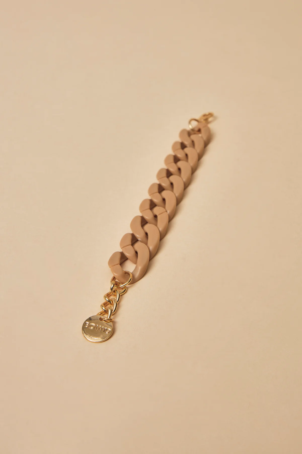 BOW19 Big chain bracelet beige mat -New in-